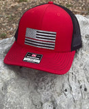 Richardson 112 red and black support the red american flag hat.