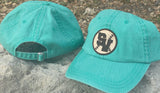 Smithson Valley baseball / softball hat. Seafoam green canvas adjustable back.
