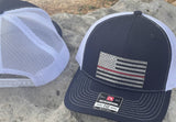 Richardson 112 navy blue support the red american flag hat.
