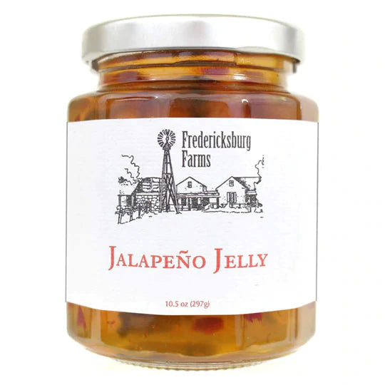 10.5 ounce jar of Fredericksburg Farms Jalapeno Jelly