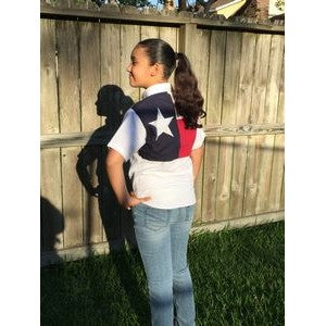Kids Texas Flag fishing shirt. Lightweight. Made by Tiger HIll.