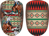 Cowboy up with the Let's Ride nail set from Duti Rhoads. This is a close up image.