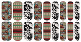 Cowboy up with the Let's Ride nail set from Duti Rhoads. This is a full set image.