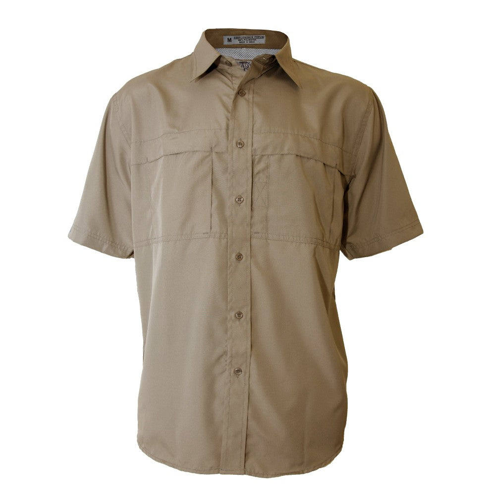 Tiger Hill Men's Fishing Shirt Short Sleeves Maroon