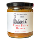Peach Pecan Nut Butter 9 oz made locally by Fredericksburg Farms.