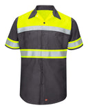 Red Kap Hi-Visibility Charcoal S/S Work Shirt https://tammysoutfitters.com/