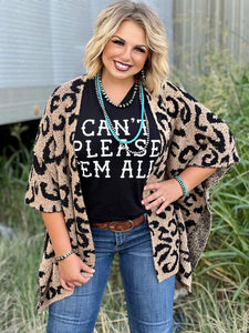 Fuzzy leopard one size fits all kimono by Texas True Threads