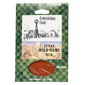 Wild game rub by Fredericksburg Farms in the Texas Hill Country.