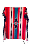 2 fly co 2 sided blanket with pleather fringe - Aztec side