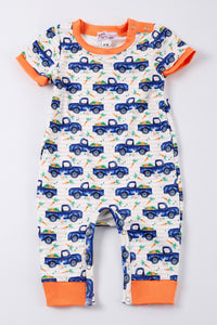BLUE CARROT TRUCK BOY ROMPER - 12-18 MTH AVAILABLE