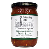 Fredericksburg Farms Paech Salsa. Made with Fredericksburg peaches. 12 oz jar.